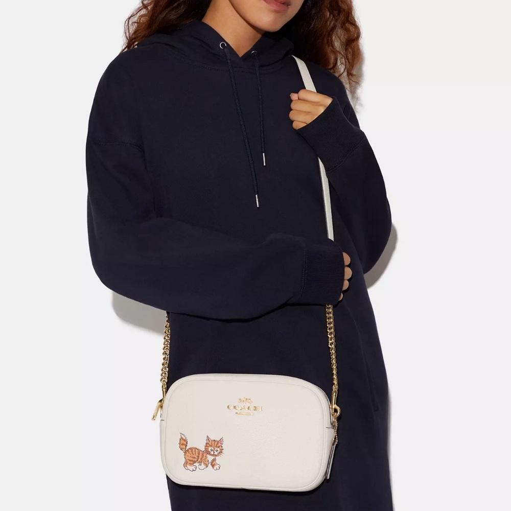 NWT💃Coach Jamie Camera Bag With Dancing Kitten - Picture 9 of 11